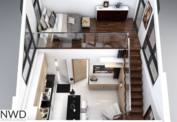 Thiết kế căn hộ 30m2 siêu xinh