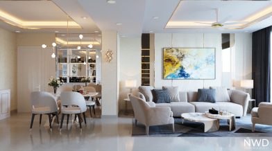 Thiết kế phòng khách căn hộ Saigon MIA
